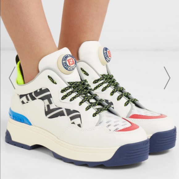 Fendi Platform Trex Sneakers Size 39.5 - Picture 3 of 7